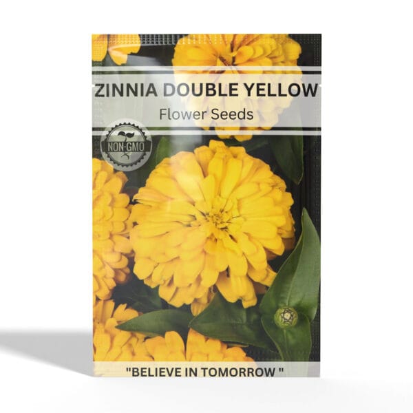 Zinnia-Double-Yellow
